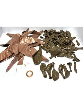 83pc Balloon Kit Brown Metallic Bronze Party Decoration Set New